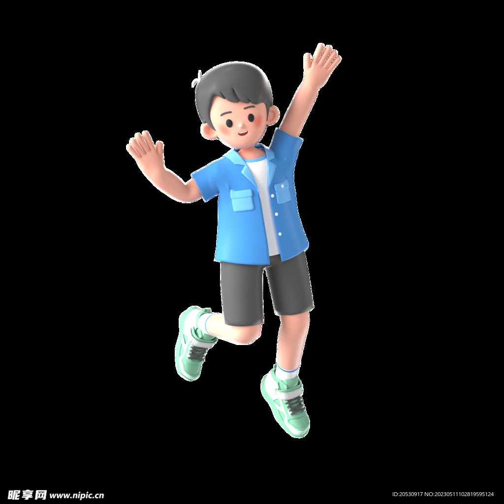 3D立体青年学生