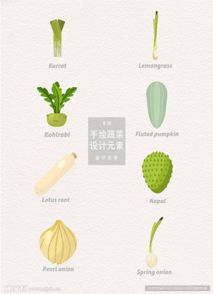 手绘蔬菜 