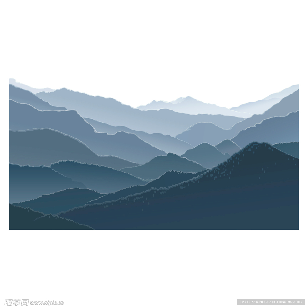 水墨山背景