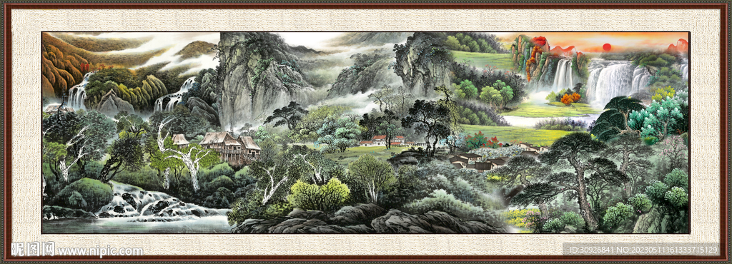 国画风景画 