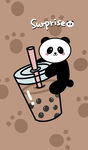  熊猫喝奶茶