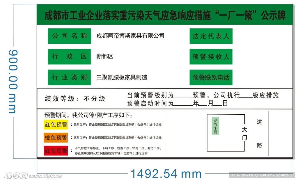 一厂一策公示牌