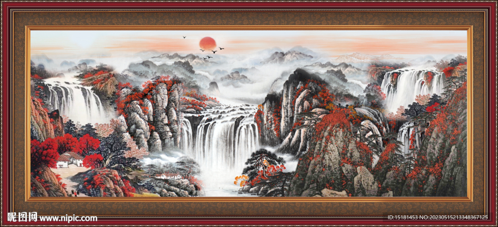 国画山水画 