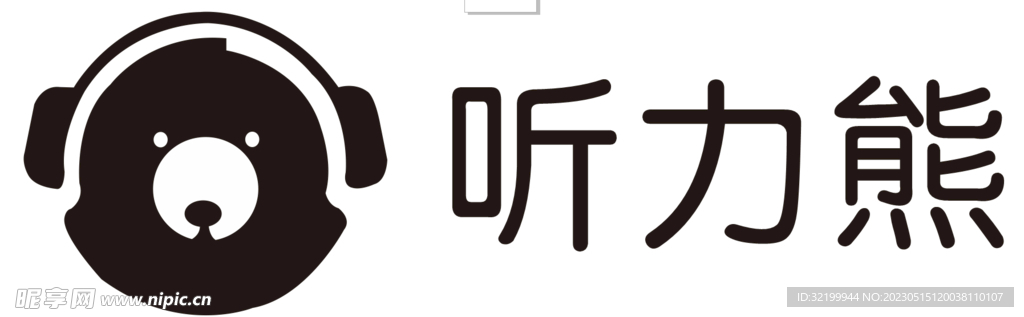 听力熊logo标志