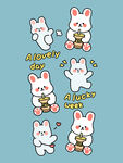 小兔子印花图