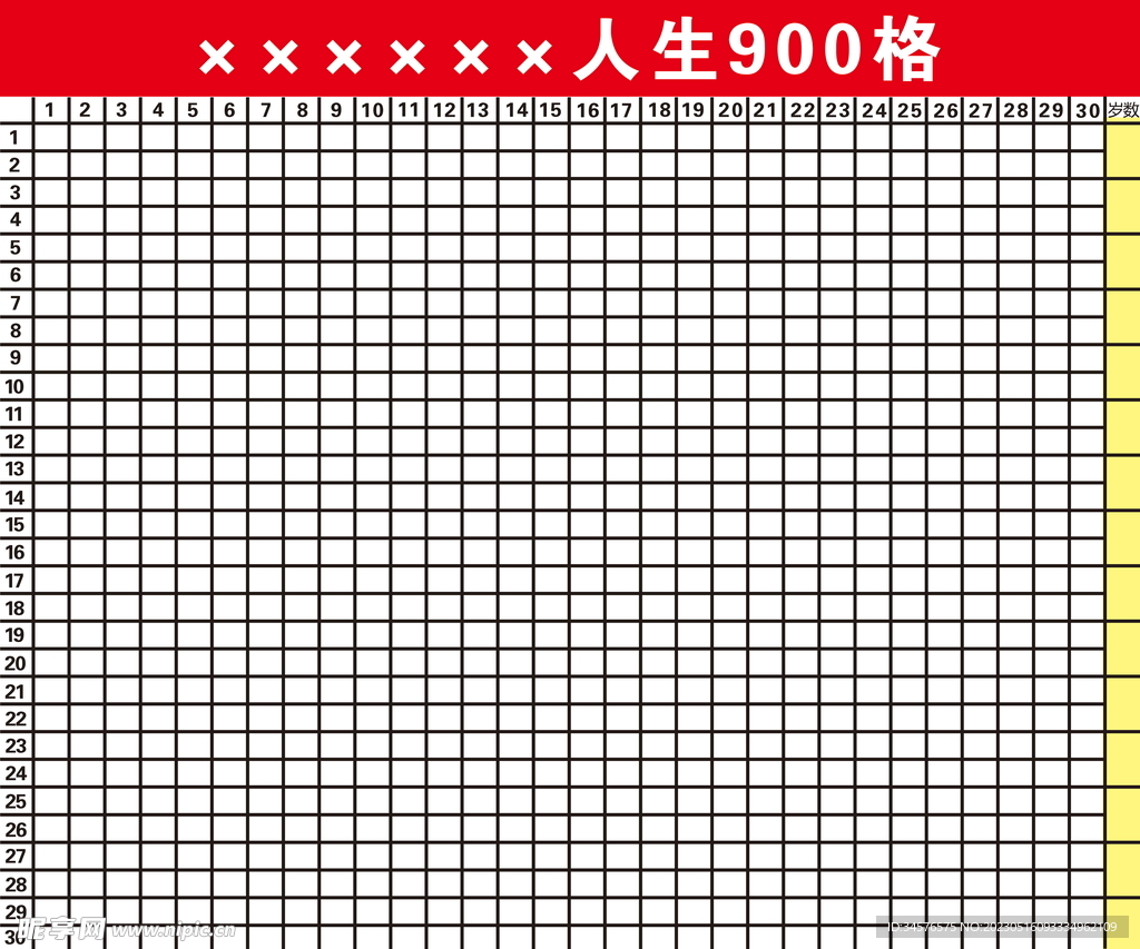 人生900格