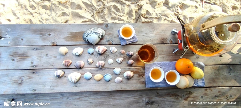 贝壳与茶