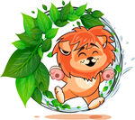 手绘狮子