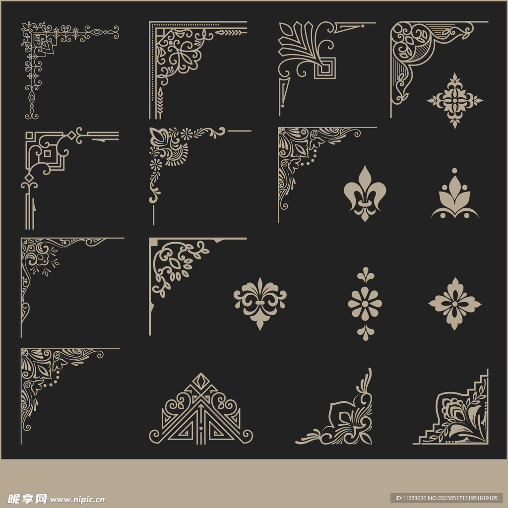 欧式边角纹