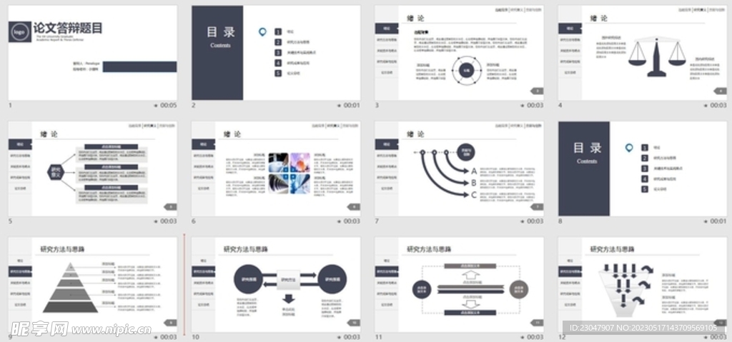  白色主题毕业论文答辩ppt