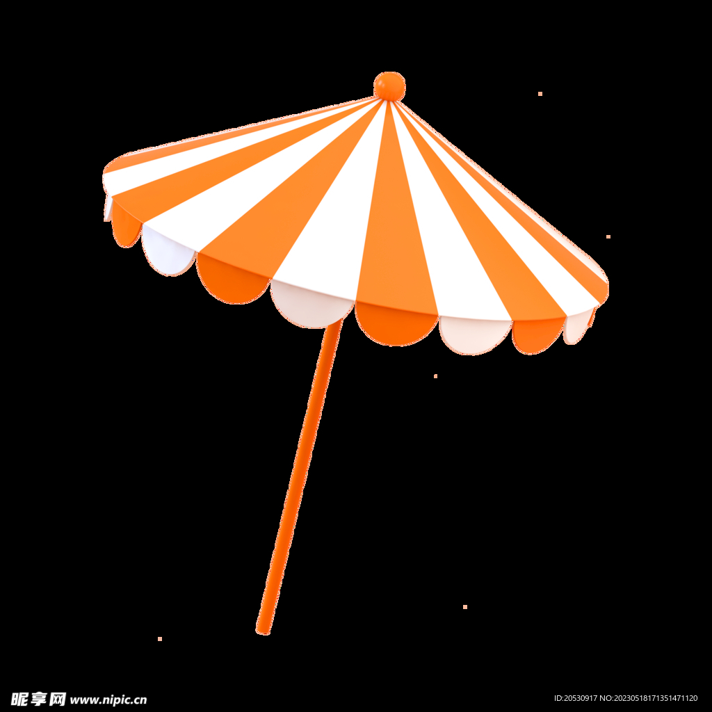 C4D沙滩太阳伞