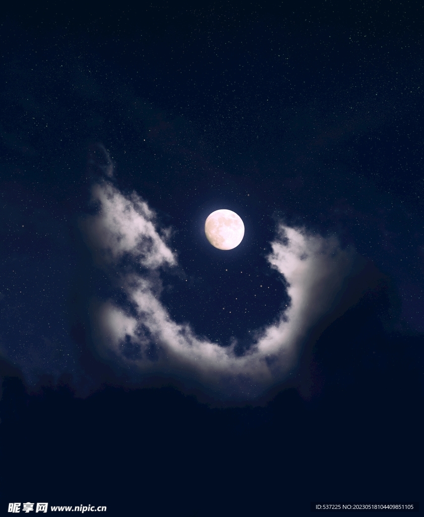月亮与星空