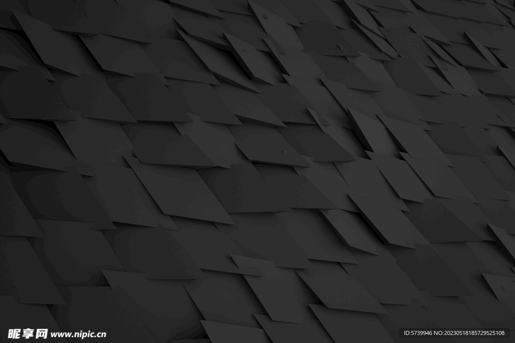 黑色立体几何图形组合纹理图片