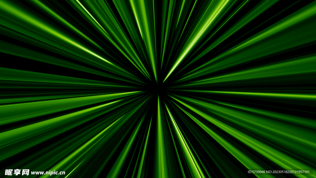 绿色动感光线轨迹空间穿梭图片