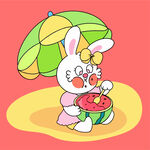 小兔吃西瓜