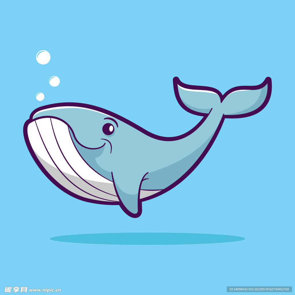 卡通鲸鱼