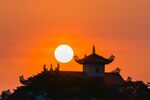 夕阳下的塔楼