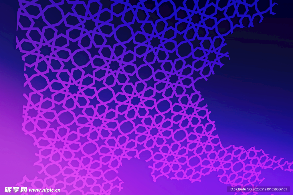 紫色几何网格多彩渐变元素背景图