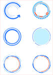 蓝色科技圆圈元素