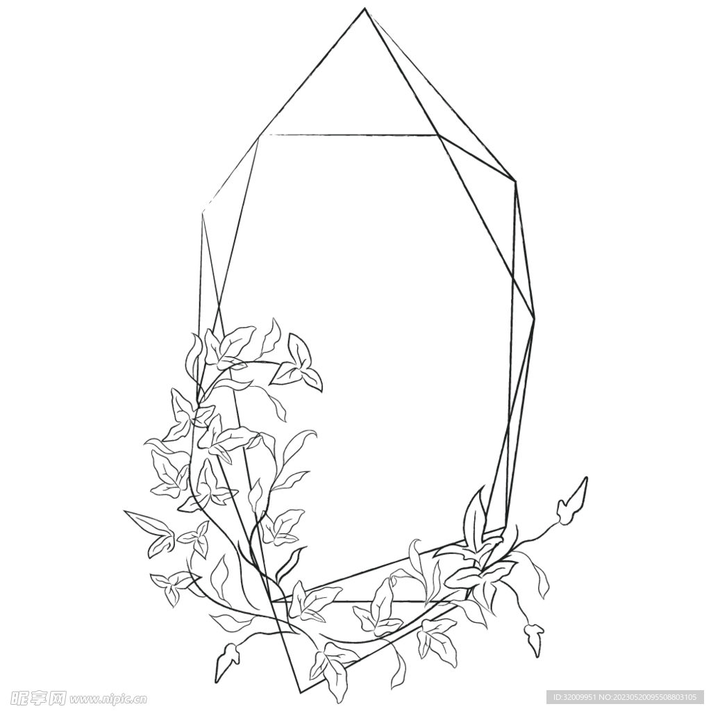 线描植物矢量         