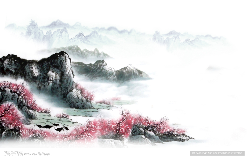 山水墨画
