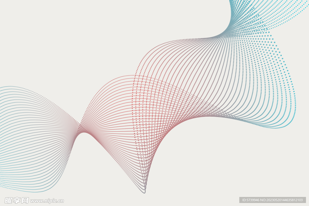 渐变扭曲波形粒子曲线背景图