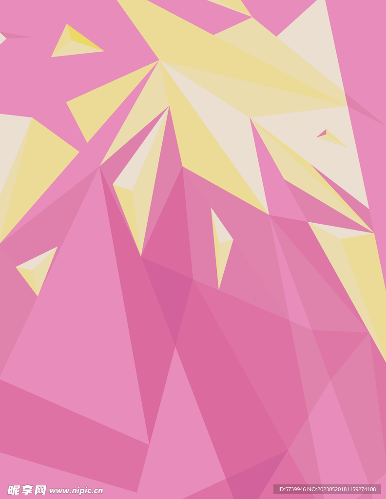 粉色多边形几何结构纹理背景图