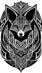 动物头 纹身设计 狼