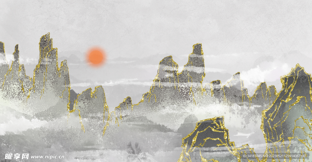 中国风山水画