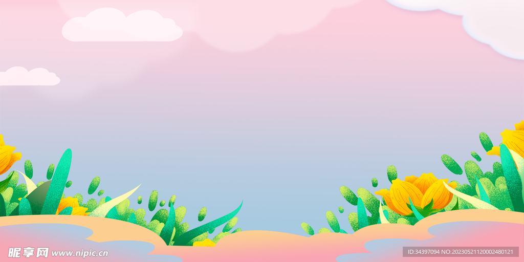 彩色花卉背景