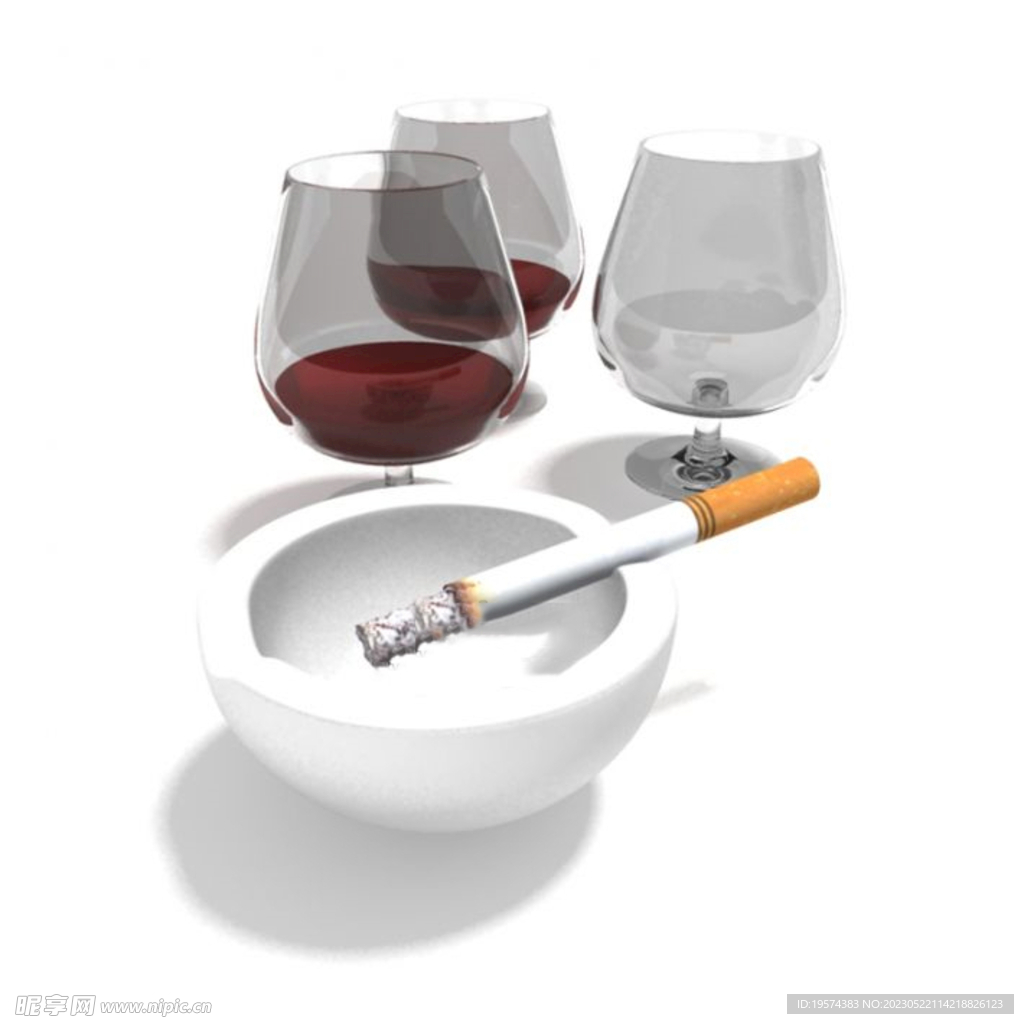 C4D模型 名烟名酒