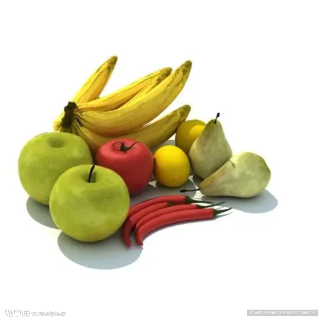C4D模型水果