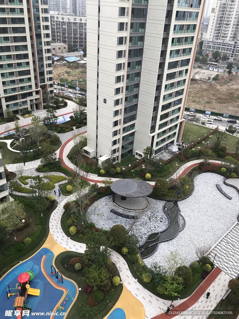城市小区风景 