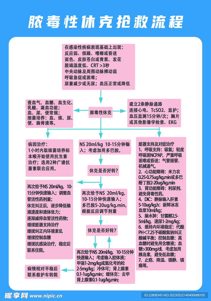 脓毒性休克抢救流程