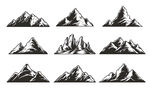 水墨山