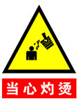 警示牌当心触电当心高处坠物