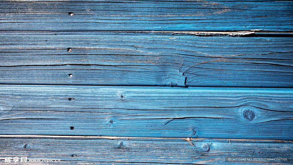 蓝色木纹木板背景