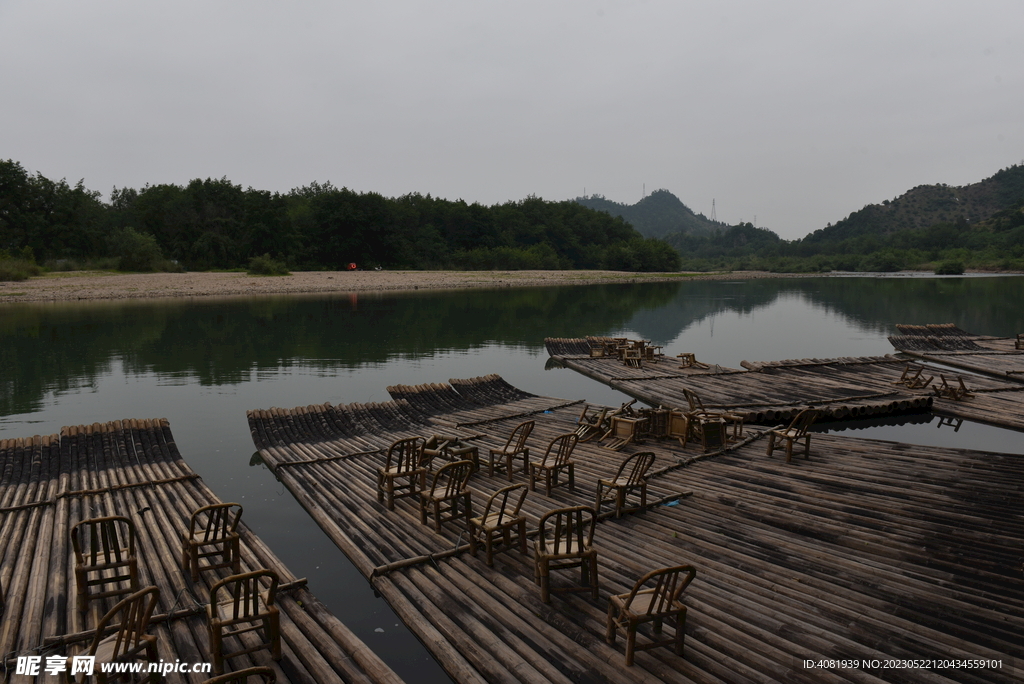 仙居 永安溪 风景  竹筏