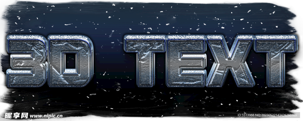 冰雪字体效果