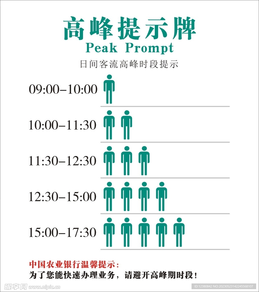 高峰提示牌