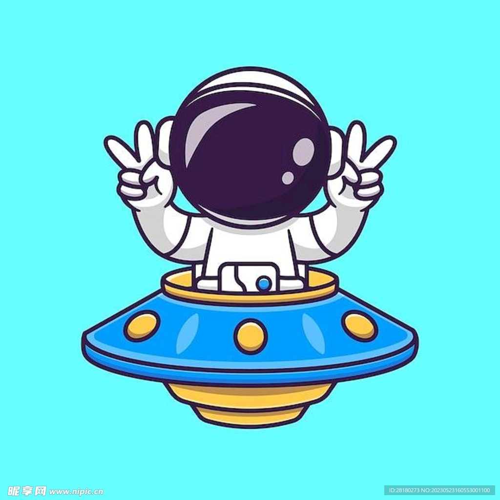 卡通人太空