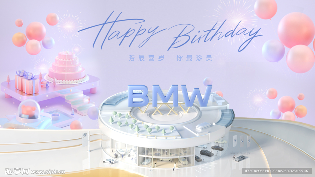 BMW生日主题背景