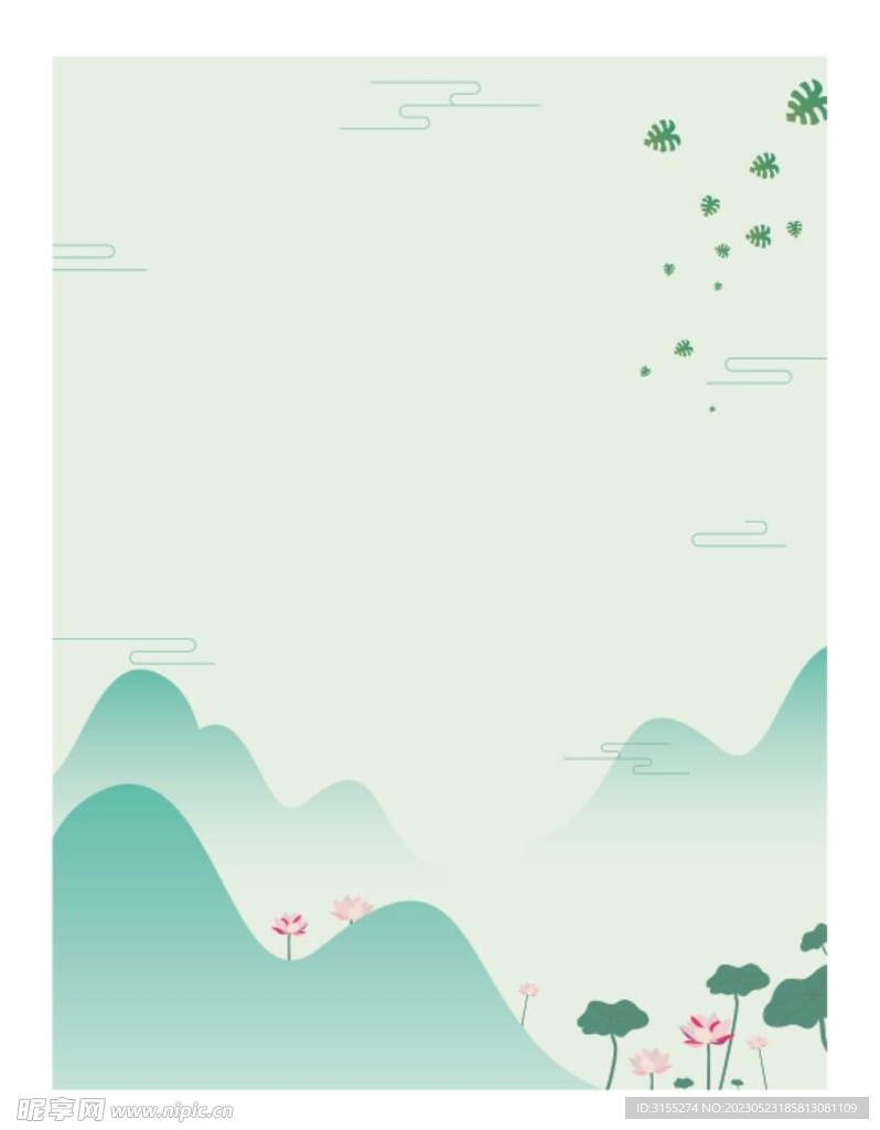 荷花 绿色 背景