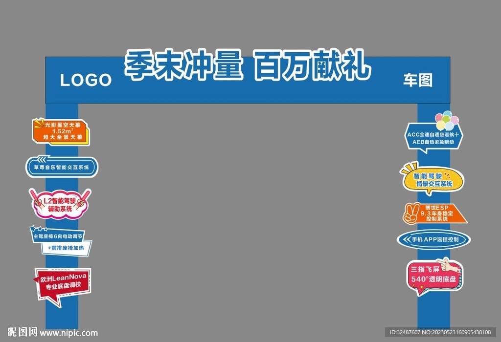 汽车卖点龙门架