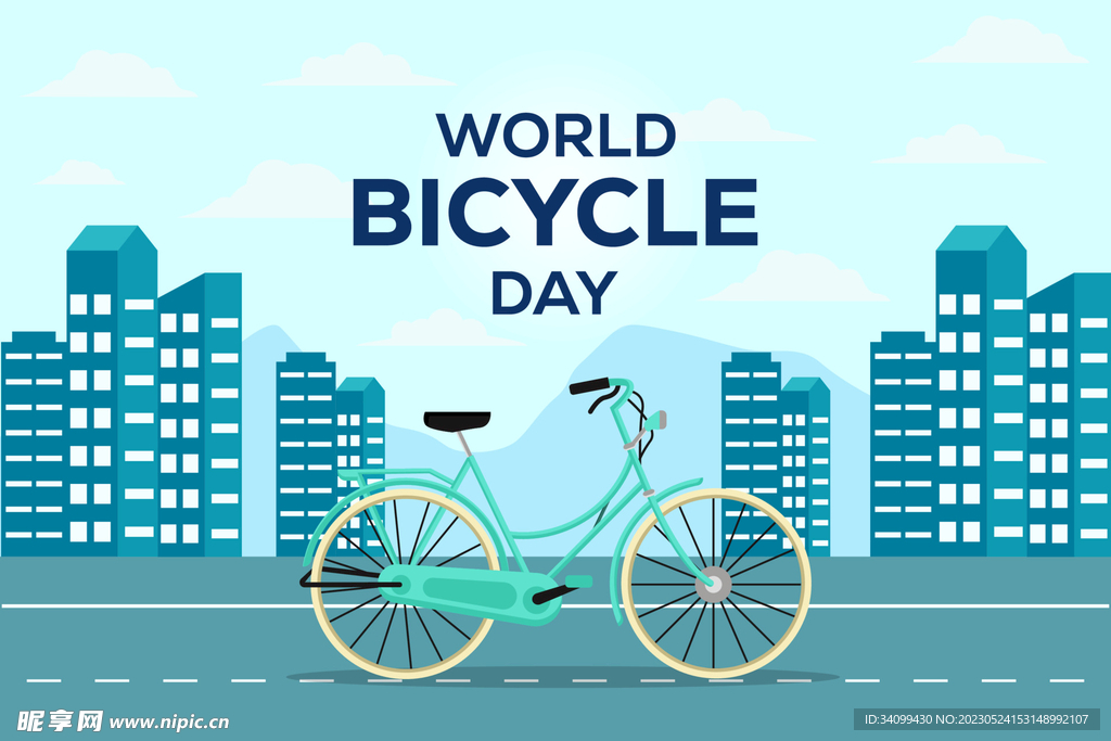 世界自行车日背景