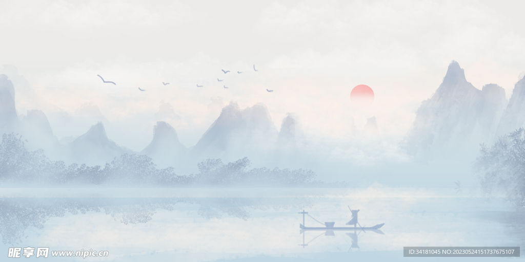 桂林山水中国风