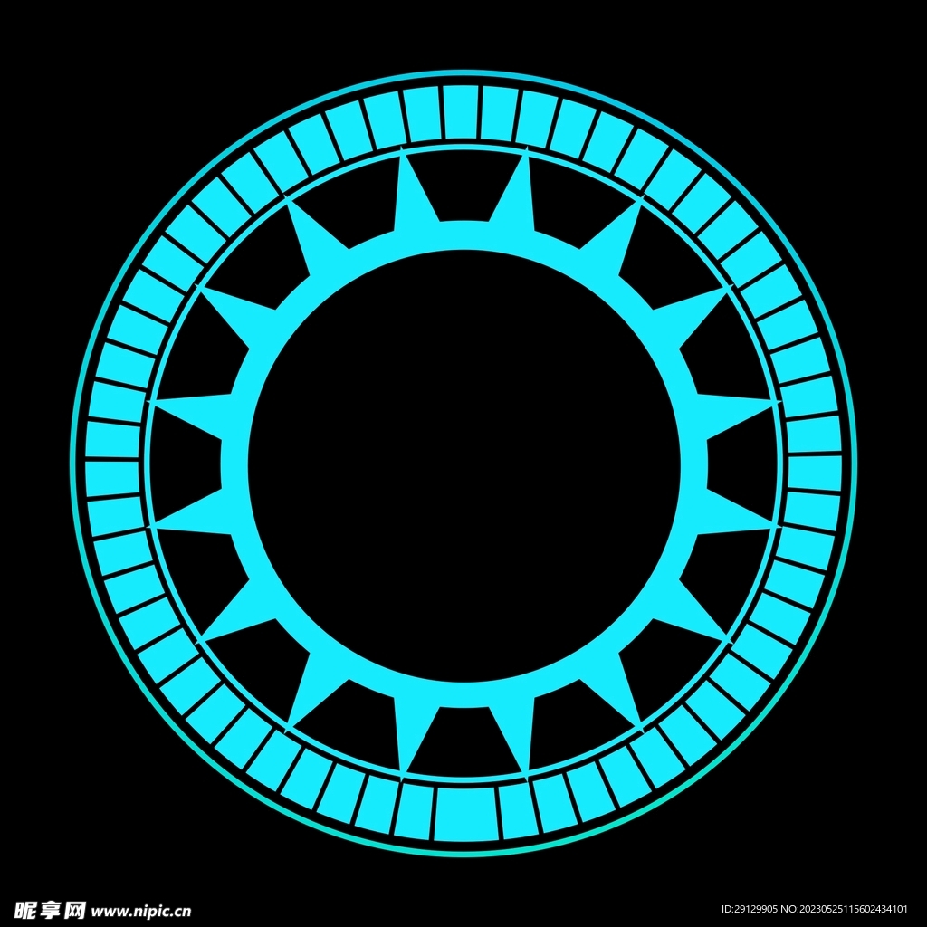 科技感可视化数字旋转圆形圆环图