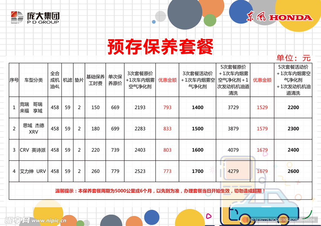 保养套餐