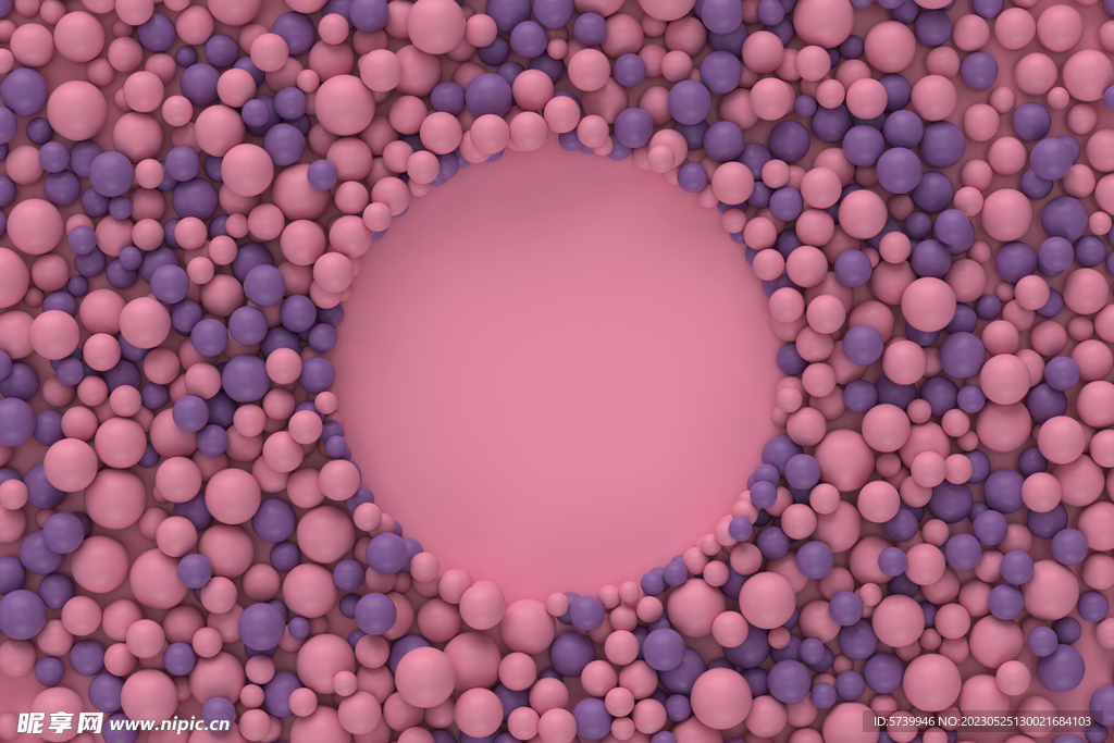 粉紫色海洋球背景