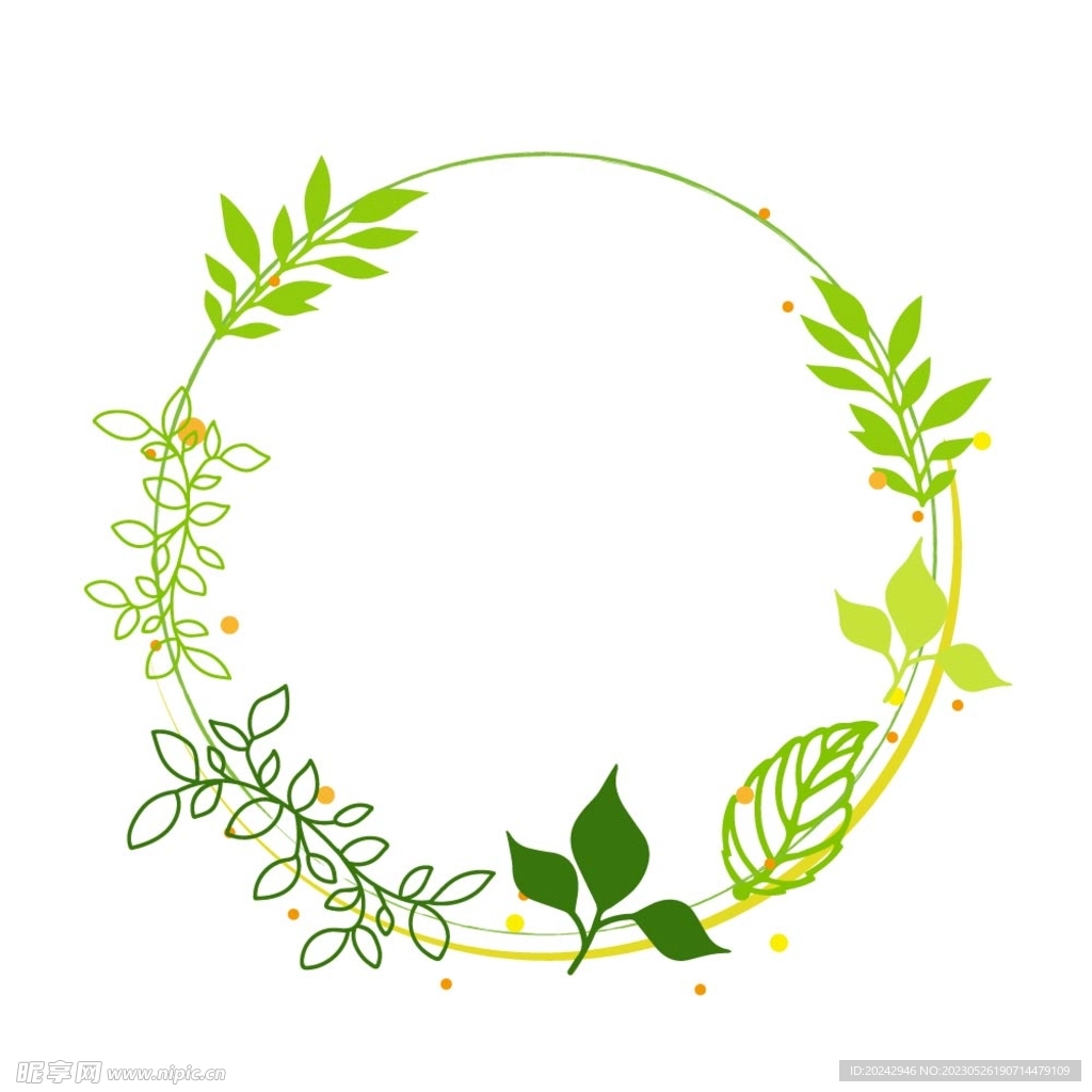 植物叶子边框  